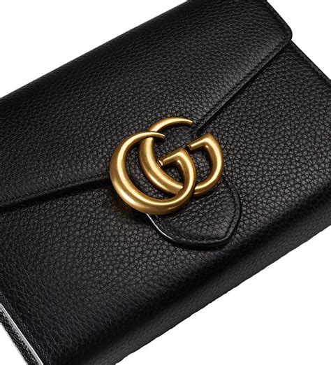 gucci marmont chevron chain wallet|Gucci Marmont wallet price.